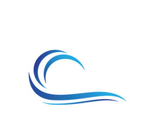 Water wave icon vector illustration design logo
