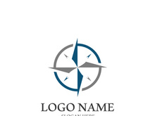 Compass logo template vector icon illustration design