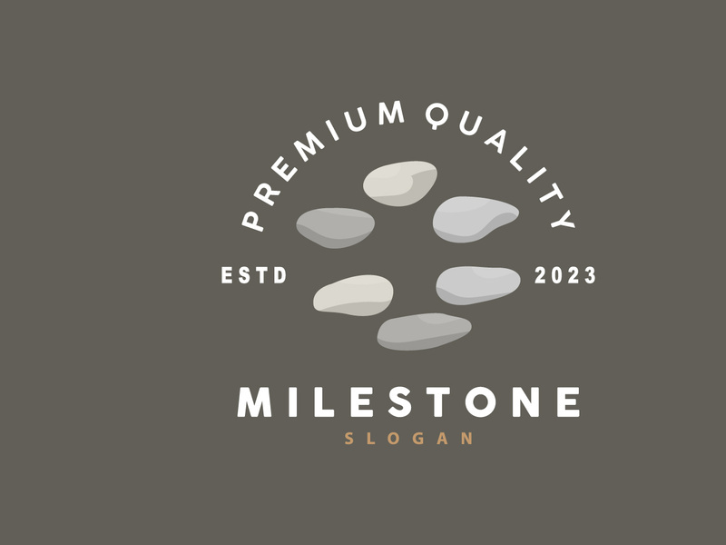 Stone Logo, Premium Elegant Design, Stone Balance Vector