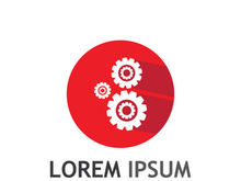 Gear logo with a creative idea.