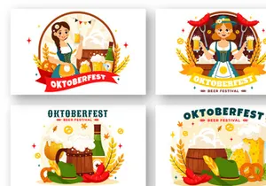 13 Oktoberfest Beer Festival Illustration