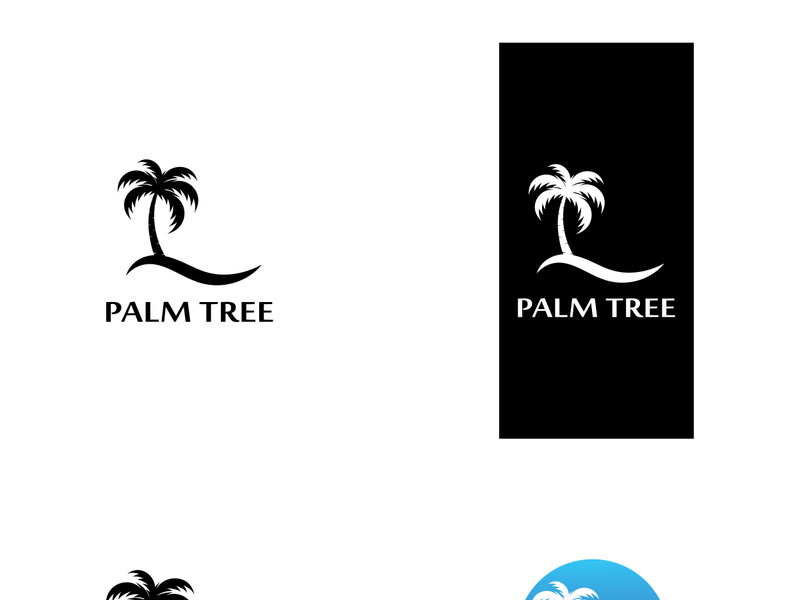 Unique and modern arabian palm tree logo design.