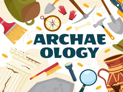 11 Archeology Vector Illustration