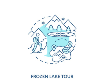 Frozen lake tour concept icon preview picture