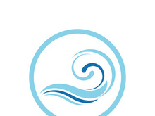 Water wave vector illustration logo template design