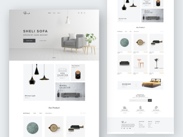 Sheli-Furniture e-Commerce Website Template Design preview picture