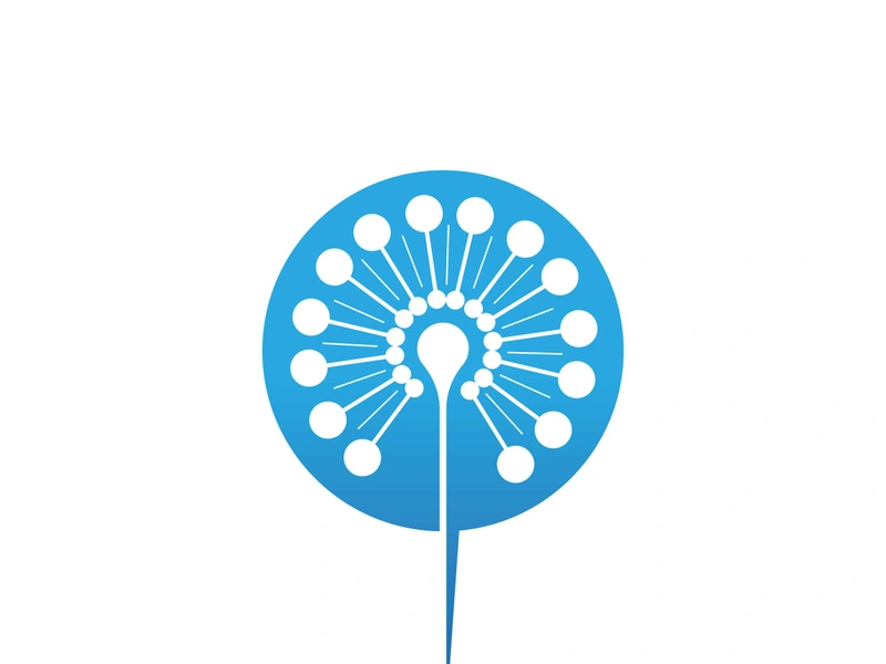 Dandelion flower logo vector