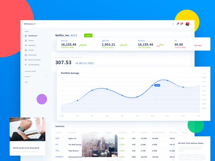 Walletquery Dashboard UI Kit preview picture