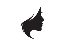 hair woman and face logo and symbols