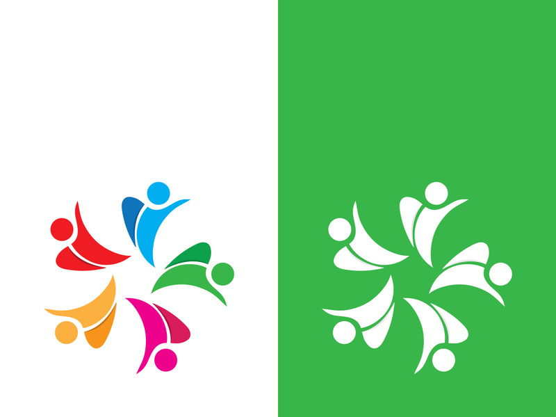 Community, network and social icon design template