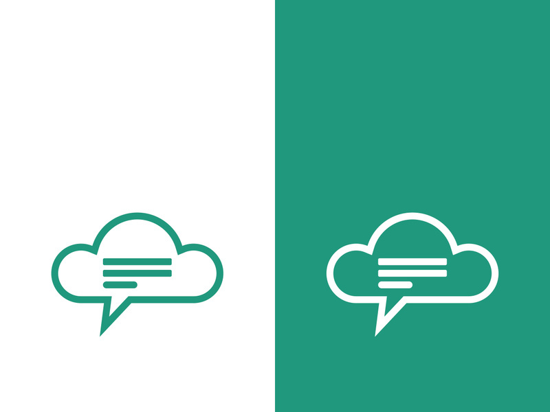 Speech bubble icon logo template vector illustration