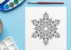 Hand-drawn Christmas snowflake vector illustration for festive holiday decor and crafts