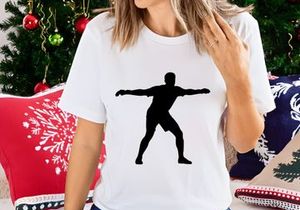 A person in a dynamic yoga or dance pose with arms outstretched and legs apart
