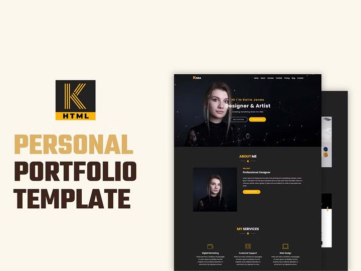 Personal Portfolio HTML Template Design