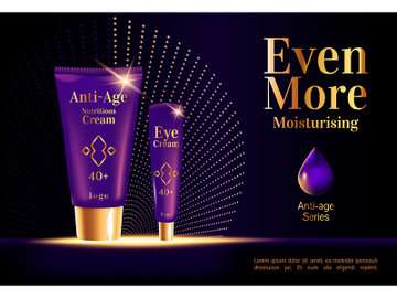 Even more moisturizing cream realistic vector product ads banner template preview picture