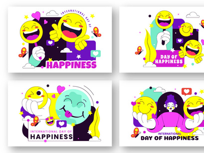 10 World Happiness Day Illustration