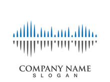 Sound waves vector illustration design template