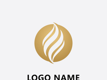 Hair logo  hair wave icon  vector template preview picture