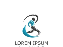 People active abstract logo business and healthy design vector template