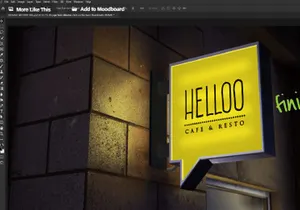 Hanging Storefront Logo Mockup