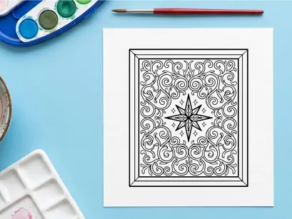 Elegant white Christmas snowflake decorative wall panel with intricate floral mandala design