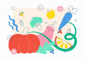 6 World Vegan Day Vector Illustration