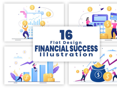 16 Investment Financial Success Freedom Illustration