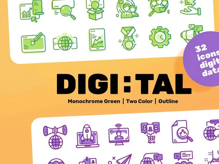 Data Digital Icon Busines