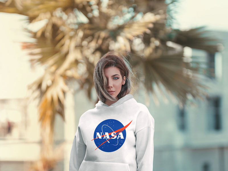 Free Half-Side View Hoodie Mockup Featuring a Girl Standing Outdoors
