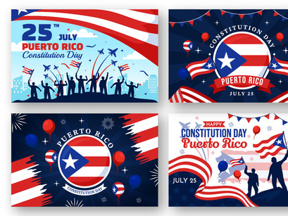 12 Puerto Rico Constitution Day Illustration