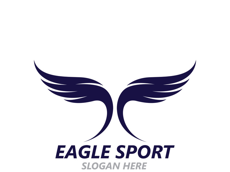 Eagle wing logo design vector image template