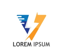 thunder lightning logo creative design