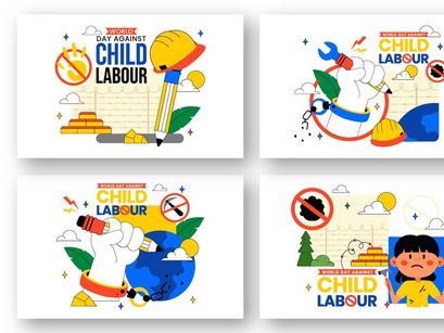 10 World Day Against Child Labour Illustration