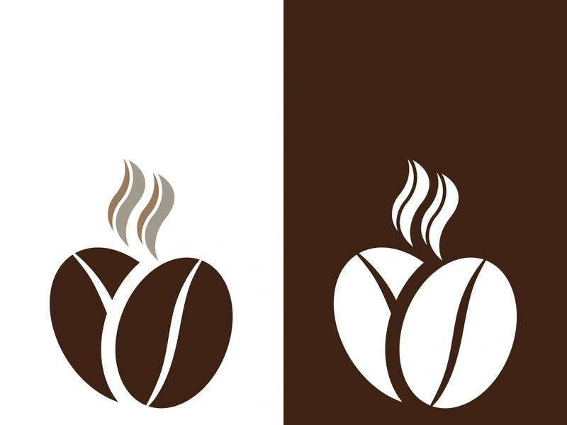 Coffee bean icon vector illustration template