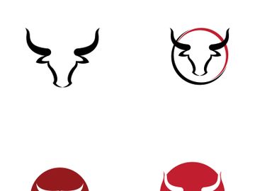 Vintage bull head horns logo preview picture