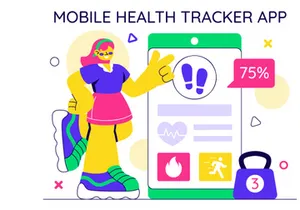10 Mobile Health Tracker App Illustration