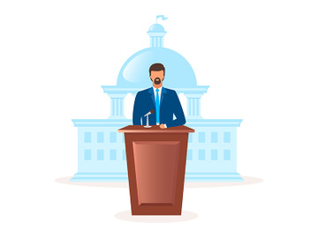 Democracy political system metaphor flat vector illustration preview picture