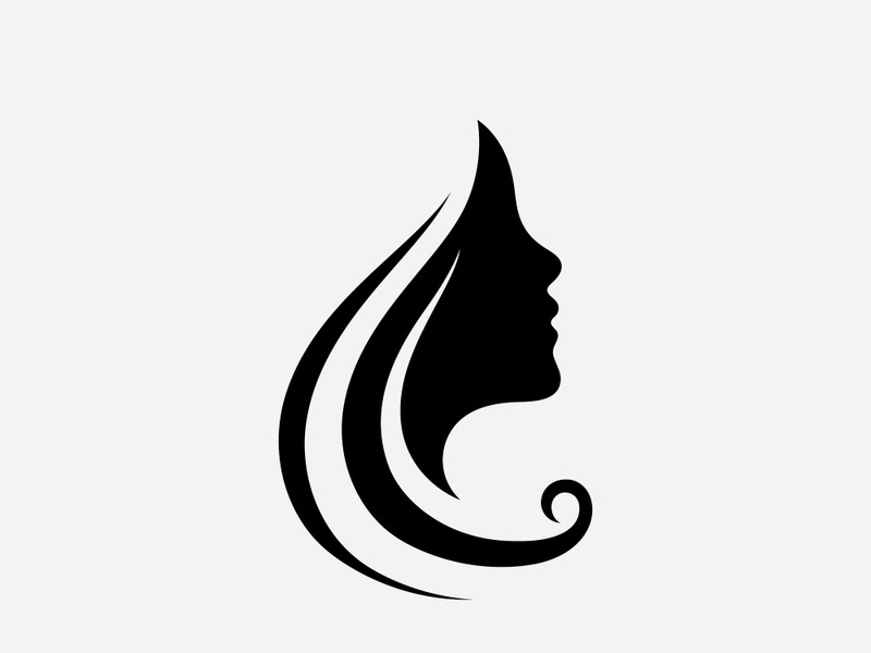 Hair woman and face logo and symbols