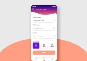 Courier or Postal Mobile App UI Kit