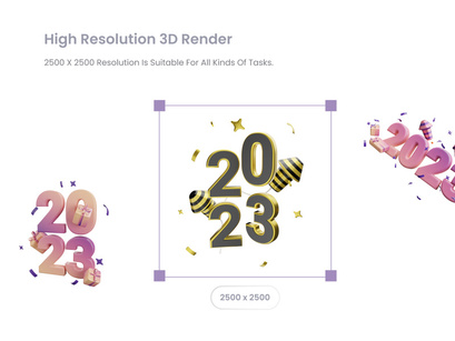 New year 3D Illustration