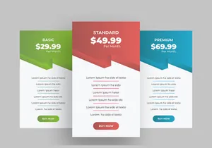 Pricing Table UI Elements Design Ver-8