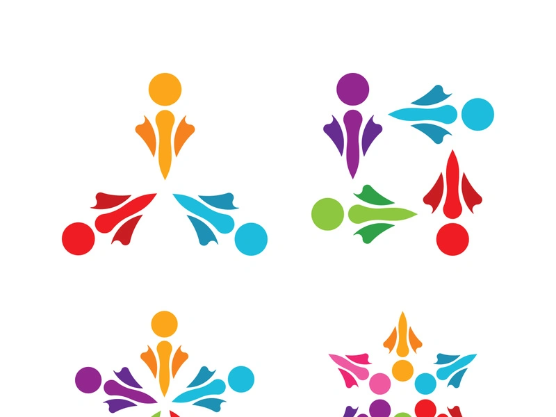 Community, network and social icon design template