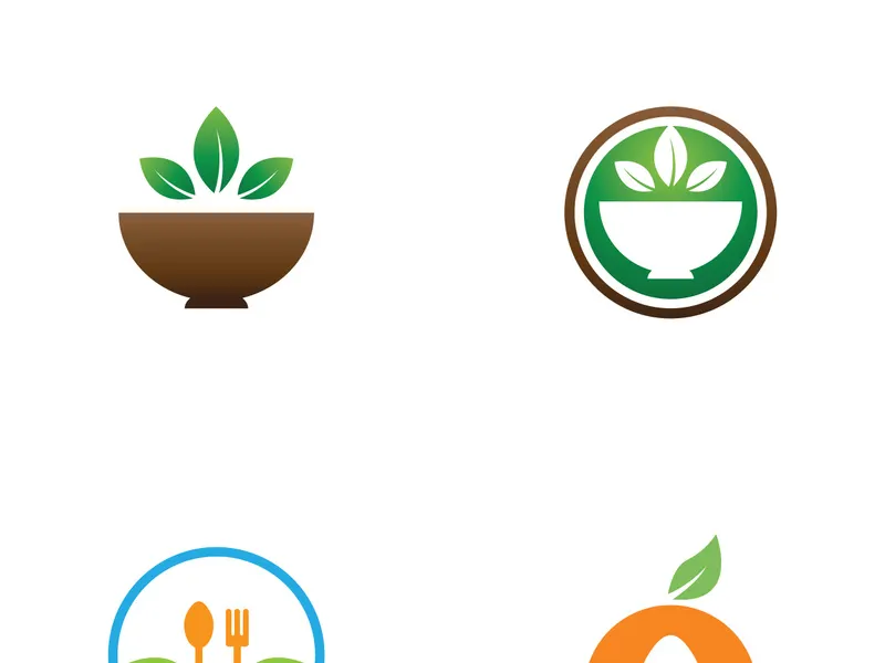 Spoon and fork logo design.