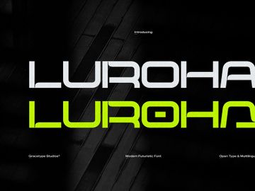 Luroha | Modern Futuristic Font preview picture