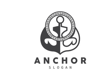 Anchor Logo, Ocean Ship Vector, Simple Minimalist Design preview picture