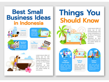 Best small business ideas in Indonesia brochure template preview picture