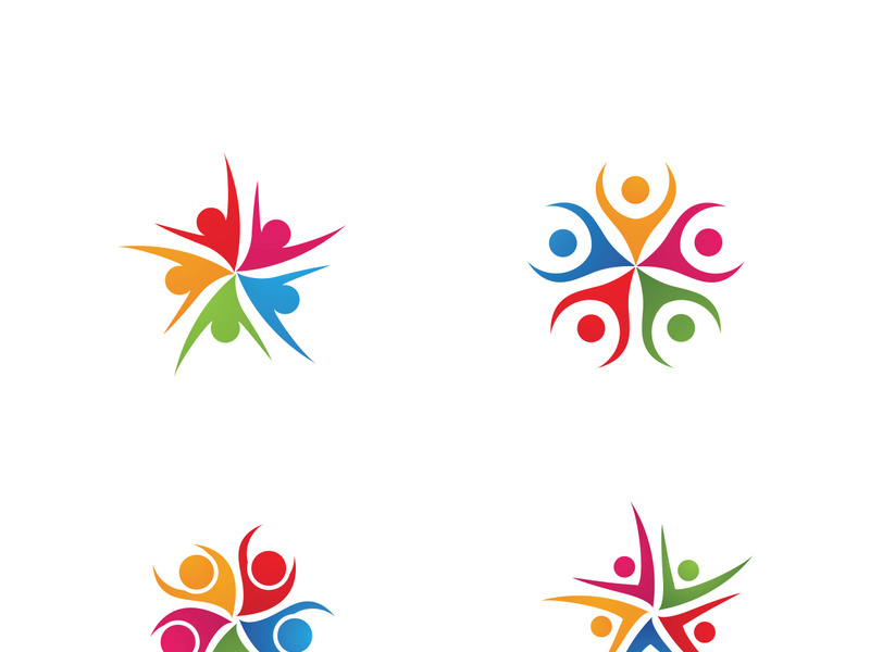 Community, network and social icon design template