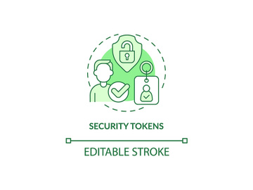 Security tokens green concept icon preview picture