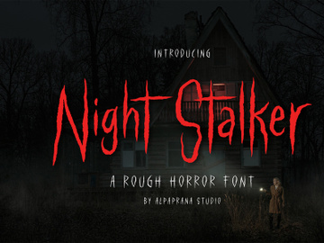 Night Stalker - Rough Font preview picture