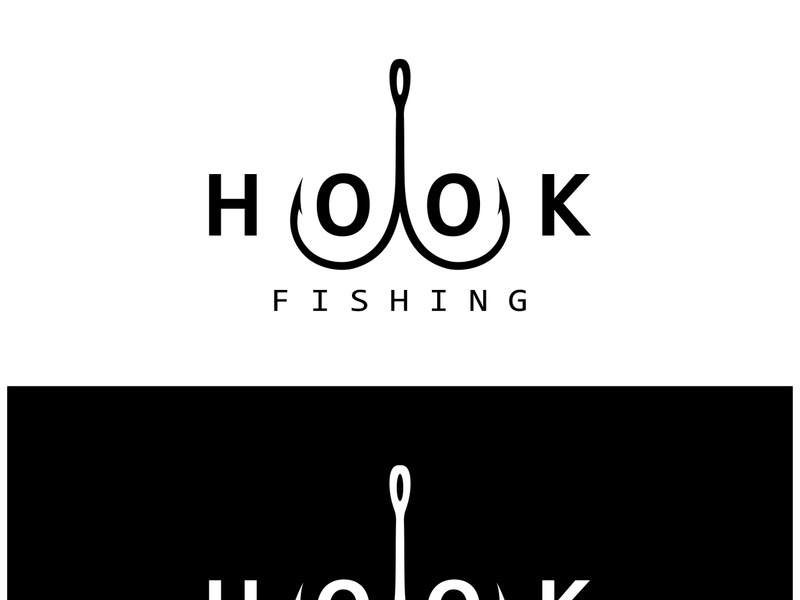 fishing hook logo design, fishing bait, fishing shop, tournament, angler, fishing community